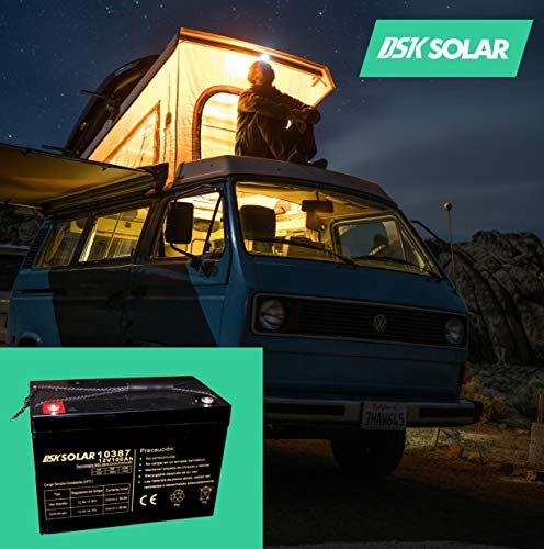 DSK Solar Batería Solar de GEL Ciclo Profundo 12V 100Ah Ideal para Placas Solares DSK Solar Batería Solar de GEL Ciclo Profundo 12V 100Ah Ideal para Placas Solares