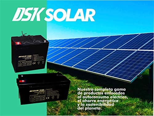 DSK Solar Batería Solar de GEL Ciclo Profundo 12V 100Ah Ideal para Placas Solares