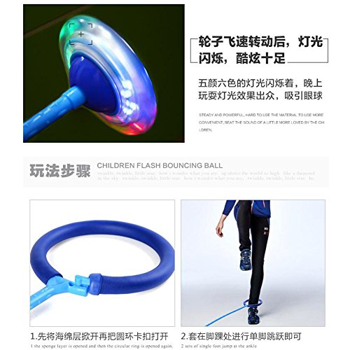 DSstyles Niños Intermitente Salto Anillo Colorido Tobillo Saltar Cuerdas Deportes Swing Bola Azul DSstyles Niños Intermitente Salto Anillo Colorido Tobillo Saltar Cuerdas Deportes Swing Bola Azul