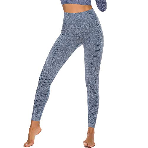 Ducomi Ada Leggings para Mujer, Leggings de Cintura Alta - Ropa Deportiva para el Hogar y el Gimnasio - Pantalones de Compresión Elásticos para Niña para Yoga, Pilates y Gimnasia (Gris, M)