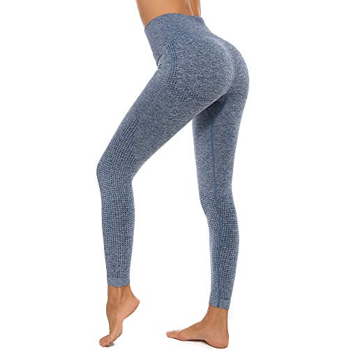 Ducomi Ada Leggings para Mujer, Leggings de Cintura Alta - Ropa Deportiva para el Hogar y el Gimnasio - Pantalones de Compresión Elásticos para Niña para Yoga, Pilates y Gimnasia (Gris, M)