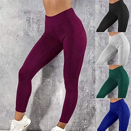 Ducomi Ann Leggings Mujer Bolsillo para Teléfono Móvil - Gimnasio Informal y Estilo Hogareño - Leggins Elásticos, Transpirables y de Máxima Comodidad - Ropa Deportiva, Yoga, Pilates (Azul Marino, M)