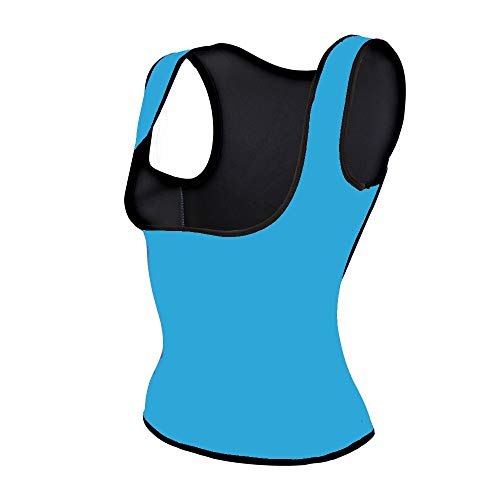 Ducomi Camiseta de fitness para mujer adelgazante y reductora efecto sauna – Corpiño Slim Fit para silueta perfecta y vientre plana de neopreno – para la actividad física y diaria (L, Light Blue) Ducomi Camiseta de fitness para mujer adelgazante y reductora efecto sauna – Corpiño Slim Fit para silueta perfecta y vientre plana de neopreno – para la actividad física y diaria (L, Light Blue)