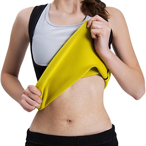 Ducomi Faja Reductora Mujer - Camisetas Sauna Adelgazante - Ajustada para Lograr una Silueta Abdomen Plano - Ideal Mientras se Practica Deporte y en la Vida Cotidiana (XXL, Negro)