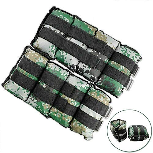 Ducomi Juri - Soft Pesos para Tobillos y Muñecas - Ideal para Deportes y Actividad Física - Mejora el Tono Muscular de Las Extremidades Inferiores y Superiores (Camo, 2 x 0,250 kg)