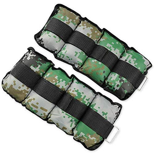 Ducomi Juri - Soft Pesos para Tobillos y Muñecas - Ideal para Deportes y Actividad Física - Mejora el Tono Muscular de Las Extremidades Inferiores y Superiores (Camo, 2 x 0,250 kg)