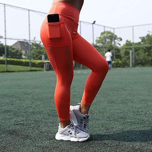 Ducomi Kai Leggings para Mujer con Bolsillo para Teléfono Celular y Transparencias para un Look Sexy en el Gimnasio y en el Hogar - Leggings Transpirables, Máxima Comodidad (Gris, XL)