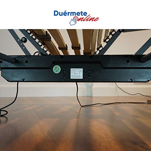 Duérmete Online - Cama Articulada Eléctrica Ergomedic, 5 Planos, Bastidor Reforzado, Suspensiones de Hytrel, Fabricada en España, 105x190