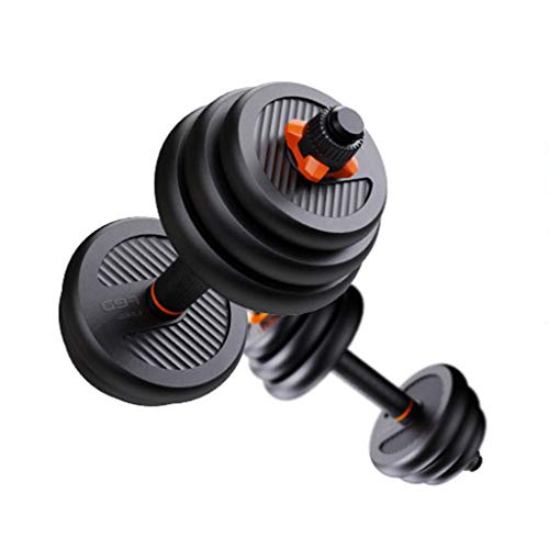 Dumbbells Equipo de Fitness para el hogar con Mancuernas para Hombres Juego de Mancuernas con Peso Ajustable Mancuernas multifuncionales Barra con Pesas Rusas Soporte para Push-up