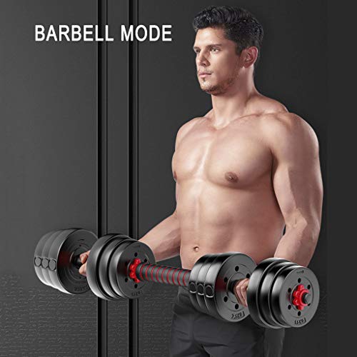 Dumbbells Equipo de Fitness para el hogar con Mancuernas para Hombres para Principiantes 10 kg / 15 kg / 20 kg Peso Ajustable con Mancuernas