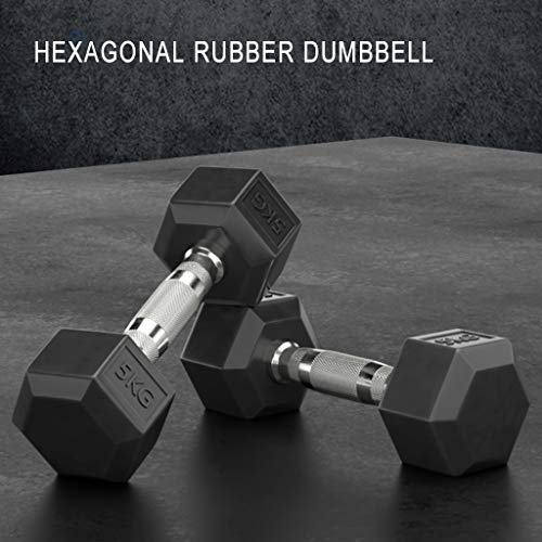 Dumbbells Gimnasio para Hombres, Mancuernas para el hogar, Mancuernas, Juego de Mancuernas hexagonales, Equipo de Ejercicio, Respetuoso con el Medio Ambiente y sin Sabor