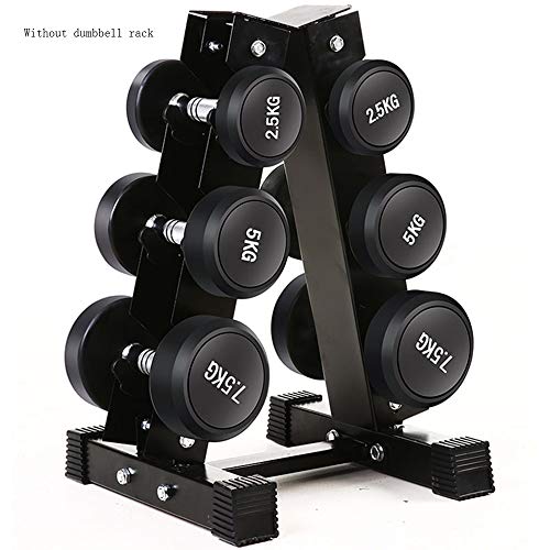 Dumbbells Mancuernas de Cabeza Redonda para Hombres, Gimnasio para el hogar 2.5 kg / 5 kg / 7.5 kg / 10 kg Mancuernas de Goma Simple/Mancuernas fijas Gimnasio dedicado