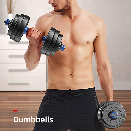 Dumbbells Mancuernas respetuosas con el Medio Ambiente para Hombres, Mancuernas para el hogar/Equipo de Fitness con Barra, Peso de Entrenamiento con Mancuernas Ajustable