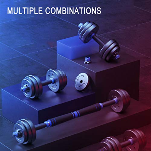Dumbbells Mancuernas respetuosas con el Medio Ambiente para Hombres, Mancuernas para el hogar/Equipo de Fitness con Barra, Peso de Entrenamiento con Mancuernas Ajustable Dumbbells Mancuernas respetuosas con el Medio Ambiente para Hombres, Mancuernas para el hogar/Equipo de Fitness con Barra, Peso de Entrenamiento con Mancuernas Ajustable