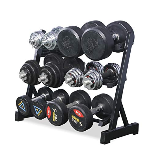 Dumbell Soporte Peso Mancuernas Rack Comercial Hexagonal Ajustable con Mancuernas Estante de exhibición (Pesas excluido) (Color : Black, Size : 97 * 51 * 88cm)