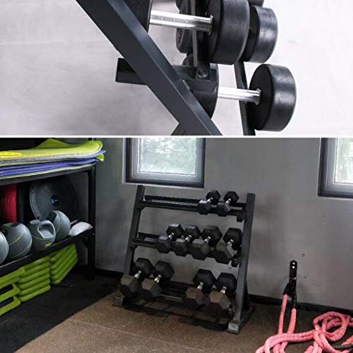 Dumbell Soporte Peso Mancuernas Rack Comercial Hexagonal Ajustable con Mancuernas Estante de exhibición (Pesas excluido) (Color : Black, Size : 97 * 51 * 88cm)