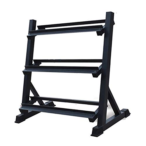 Dumbell Soporte Peso Mancuernas Rack Comercial Hexagonal Ajustable con Mancuernas Estante de exhibición (Pesas excluido) (Color : Black, Size : 97 * 51 * 88cm)