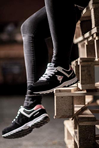 Dunlop Flying Arrow | Zapatos de Seguridad | Calzado de Trabajo S3 | con Puntera | Ligero y Transpirable | Nero & Bianco | Talla 42