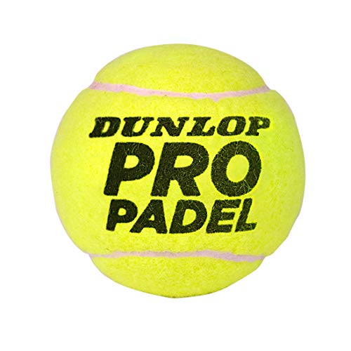 Dunlop TB Pro Padel Pelotas Bote, Adultos Unisex, Amarillo, 3 Uni Dunlop TB Pro Padel Pelotas Bote, Adultos Unisex, Amarillo, 3 Uni