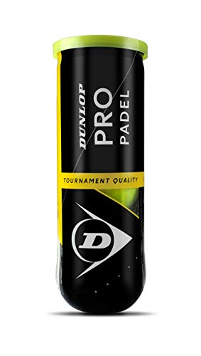 Dunlop TB Pro Padel Pelotas Bote, Adultos Unisex, Amarillo, 3 Uni Dunlop TB Pro Padel Pelotas Bote, Adultos Unisex, Amarillo, 3 Uni