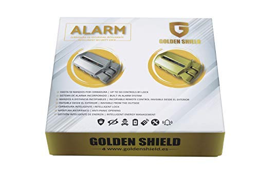 Duo Cerraduras Invisibles Golden Shield Alarm 95db con 4 mandos incopiables