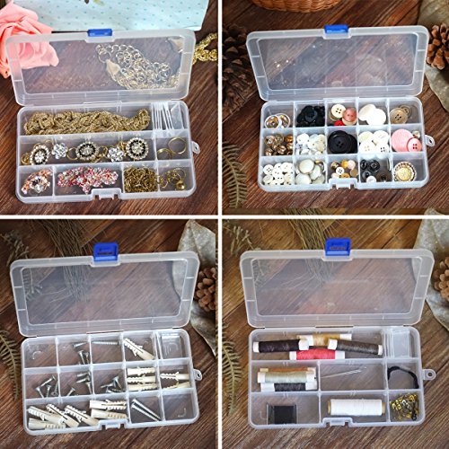 DUOFIRE Ajustable Caja de Almacenamiento de Plástico Joyería Organizador Contenedor de Herramientas (15 Compartimientos x 4, 4 Colores) DUOFIRE Ajustable Caja de Almacenamiento de Plástico Joyería Organizador Contenedor de Herramientas (15 Compartimientos x 4, 4 Colores)