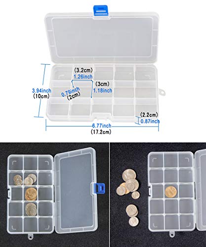 DUOFIRE Ajustable Caja de Almacenamiento de Plástico Joyería Organizador Contenedor de Herramientas (15 Compartimientos x 4, 4 Colores) DUOFIRE Ajustable Caja de Almacenamiento de Plástico Joyería Organizador Contenedor de Herramientas (15 Compartimientos x 4, 4 Colores)