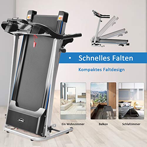 DuraB Cinta de Correr Electrica - Cintas de Correr para Fitness - 3 Niveles de Entrenamiento de Carrera/Inclinación Manual 1-12 km/h - 12 Programas - 500W DuraB Cinta de Correr Electrica - Cintas de Correr para Fitness - 3 Niveles de Entrenamiento de Carrera/Inclinación Manual 1-12 km/h - 12 Programas - 500W