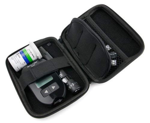 DURAGADGET Estuche Rígido para El Kit De Control De Insulina Y Colesterol Transportar con Mini Mosquetón DURAGADGET Estuche Rígido para El Kit De Control De Insulina Y Colesterol Transportar con Mini Mosquetón