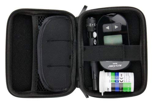 DURAGADGET Estuche Rígido para El Kit De Control De Insulina Y Colesterol Transportar con Mini Mosquetón DURAGADGET Estuche Rígido para El Kit De Control De Insulina Y Colesterol Transportar con Mini Mosquetón