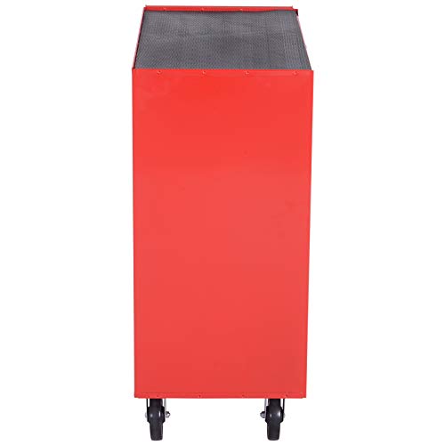 DURHAND Carro de Herramientas con 7 Cajones Caja Taller Cerradura tipo Mueble de Almacenamiento para Taller Garaje y Hogar Chapa de Acero Ruedas 69x33x75cm Rojo