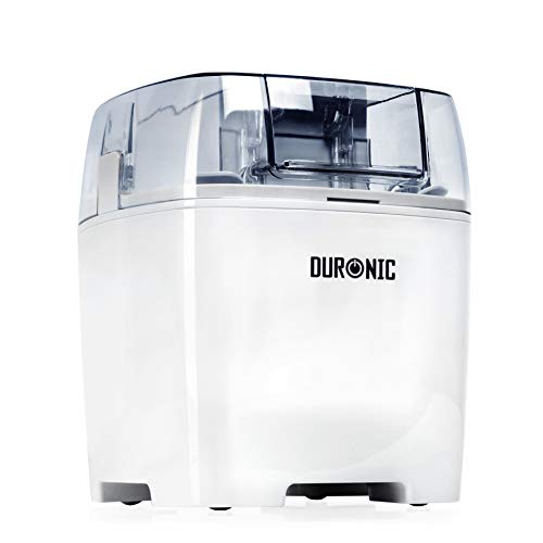 Duronic IM540 Heladera de 1.5 l para hacer Helados, Sorbete y Yogur Helado Caseros en 15-30 Minutos – Incluye Libro de Recetas