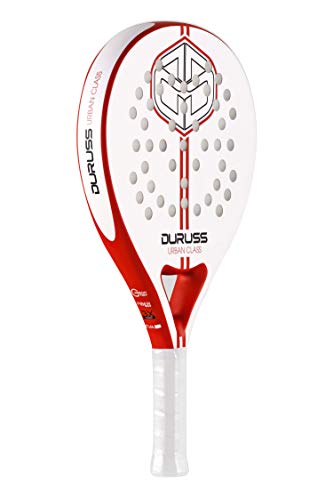 Duruss Urban Class Pala de Pádel, Adultos Unisex, White/Red, Talla Única