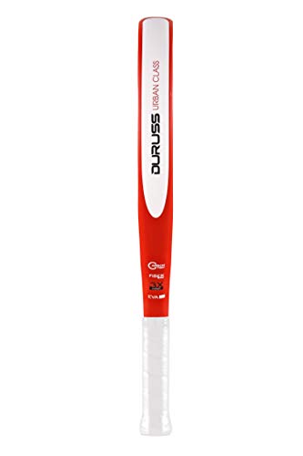 Duruss Urban Class Pala de Pádel, Adultos Unisex, White/Red, Talla Única