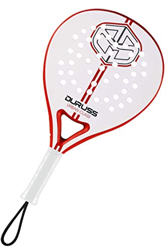 Duruss Urban Class Pala de Pádel, Adultos Unisex, White/Red, Talla Única