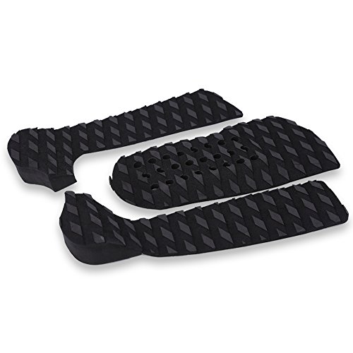 Dwawoo Plataforma de Surf, Antideslizante Cubierta de Tabla de Surf Agarre Skimboard Traction Pad Accesorios de Surf(Negro)