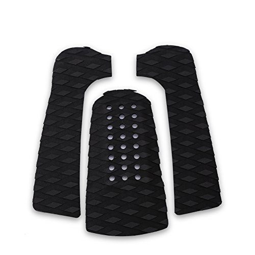 Dwawoo Plataforma de Surf, Antideslizante Cubierta de Tabla de Surf Agarre Skimboard Traction Pad Accesorios de Surf(Negro)