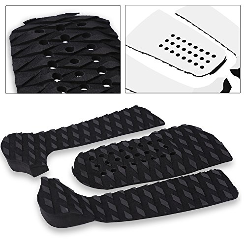 Dwawoo Plataforma de Surf, Antideslizante Cubierta de Tabla de Surf Agarre Skimboard Traction Pad Accesorios de Surf(Negro)