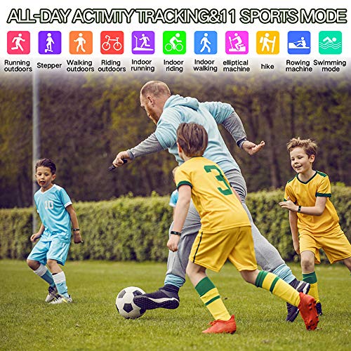 Dwfit Pulsera Actividad Inteligente Reloj Inteligente para Niños Niñas, Impermeable IP68 Deportivo Smartwatch con Podómetro Pulsómetros Monitor de Sueño Contador de Caloría