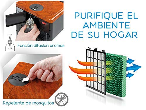 DXIII DELUXE13 Climatizador Calefactor Ventilador Humidificador Digital Pingüino Portátil Multifunción Frío 80W | Calor 1000W - 2000W | Mando a Distancia | Difusor de Aromas |