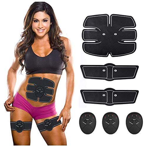 DY_Jin Electrostimulador Muscular Abdominal con Cinturones de Soporte, Abs Trainer EMS de Tono Abdominal, Body Fitness para Mujeres y Hombre DY_Jin Electrostimulador Muscular Abdominal con Cinturones de Soporte, Abs Trainer EMS de Tono Abdominal, Body Fitness para Mujeres y Hombre