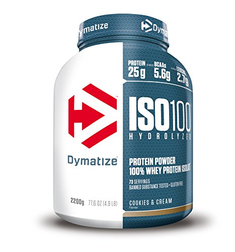 Dymatize ISO 100 Cookies&Cream 2,2kg - Hidrolizado de Proteína de Suero Whey + Aislado en Polvo Dymatize ISO 100 Cookies&Cream 2,2kg - Hidrolizado de Proteína de Suero Whey + Aislado en Polvo