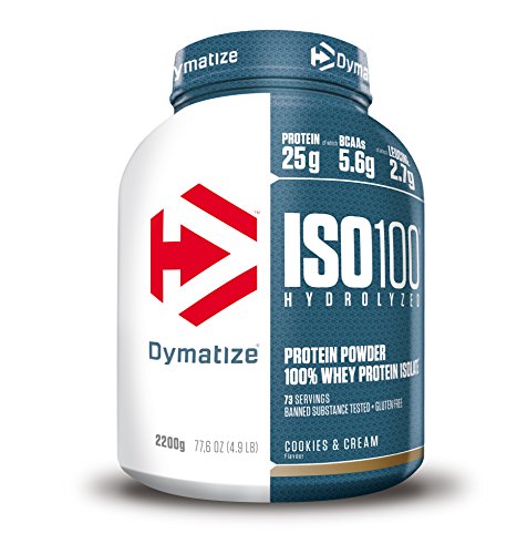 Dymatize ISO 100 Cookies&Cream 2,2kg - Hidrolizado de Proteína de Suero Whey + Aislado en Polvo