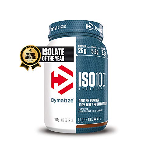 Dymatize ISO 100 Fudge Brownie 900g - Hidrolizado de Proteína de Suero Whey + Aislado en Polvo Dymatize ISO 100 Fudge Brownie 900g - Hidrolizado de Proteína de Suero Whey + Aislado en Polvo
