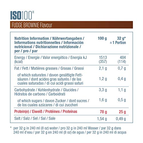 Dymatize ISO 100 Fudge Brownie 900g - Hidrolizado de Proteína de Suero Whey + Aislado en Polvo Dymatize ISO 100 Fudge Brownie 900g - Hidrolizado de Proteína de Suero Whey + Aislado en Polvo