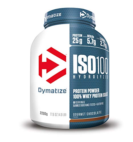 Dymatize ISO 100 Gourmet Chocolate 2,2kg - Hidrolizado de Proteína de Suero Whey + Aislado en Polvo