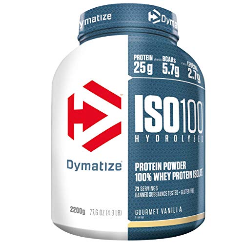 Dymatize ISO 100 Gourmet Vanilla 2,2kg - Hidrolizado de Proteína de Suero Whey + Aislado en Polvo