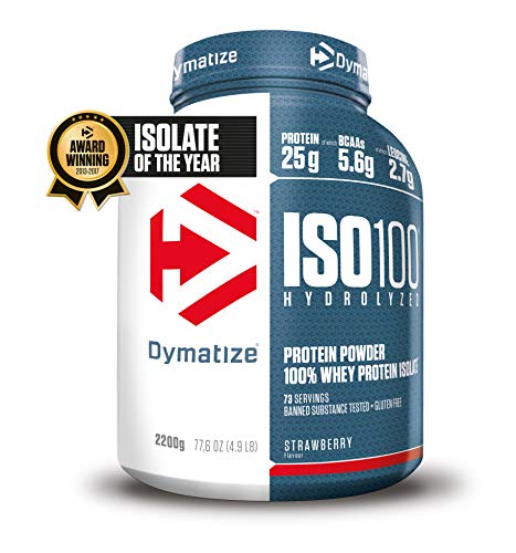 Dymatize ISO 100 Strawberry 2,2kg - Hidrolizado de Proteína de Suero Whey + Aislado en Polvo Dymatize ISO 100 Strawberry 2,2kg - Hidrolizado de Proteína de Suero Whey + Aislado en Polvo