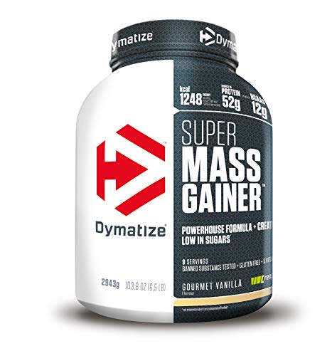 Dymatize Super Mass Gainer Gourmet Vanilla 2,9kg - Polvo Para Ganar Peso + Carbohidratos, BCAA y Caseína