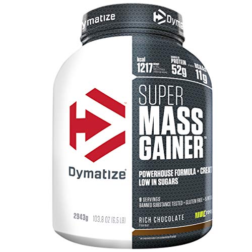 Dymatize Super Mass Gainer Rich Chocolate 2,9kg - Polvo Para Ganar Peso + Carbohidratos, BCAA y Caseína